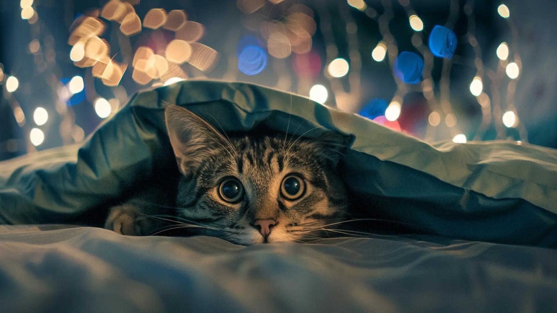 Comment faire si mon chat a peur des feux d’artifice : nos conseils