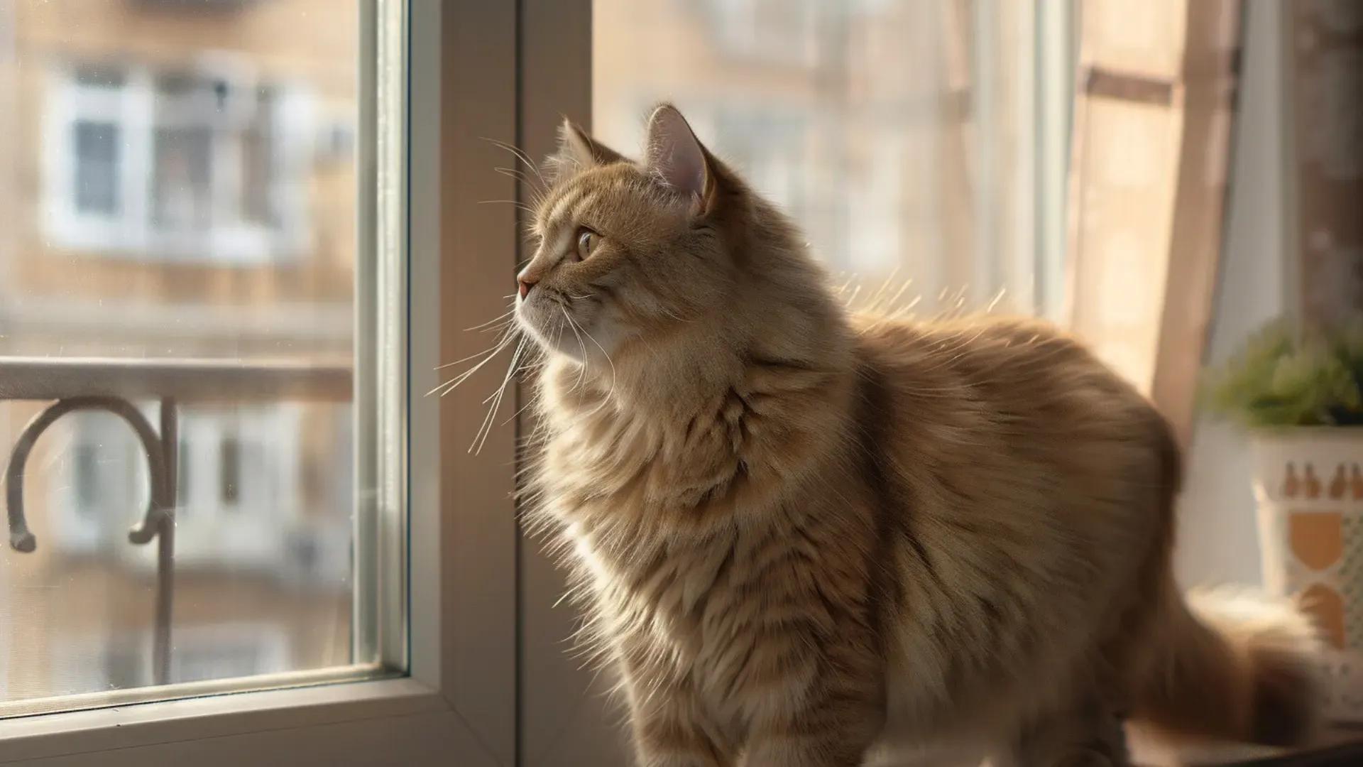 Chat seul à la maison 