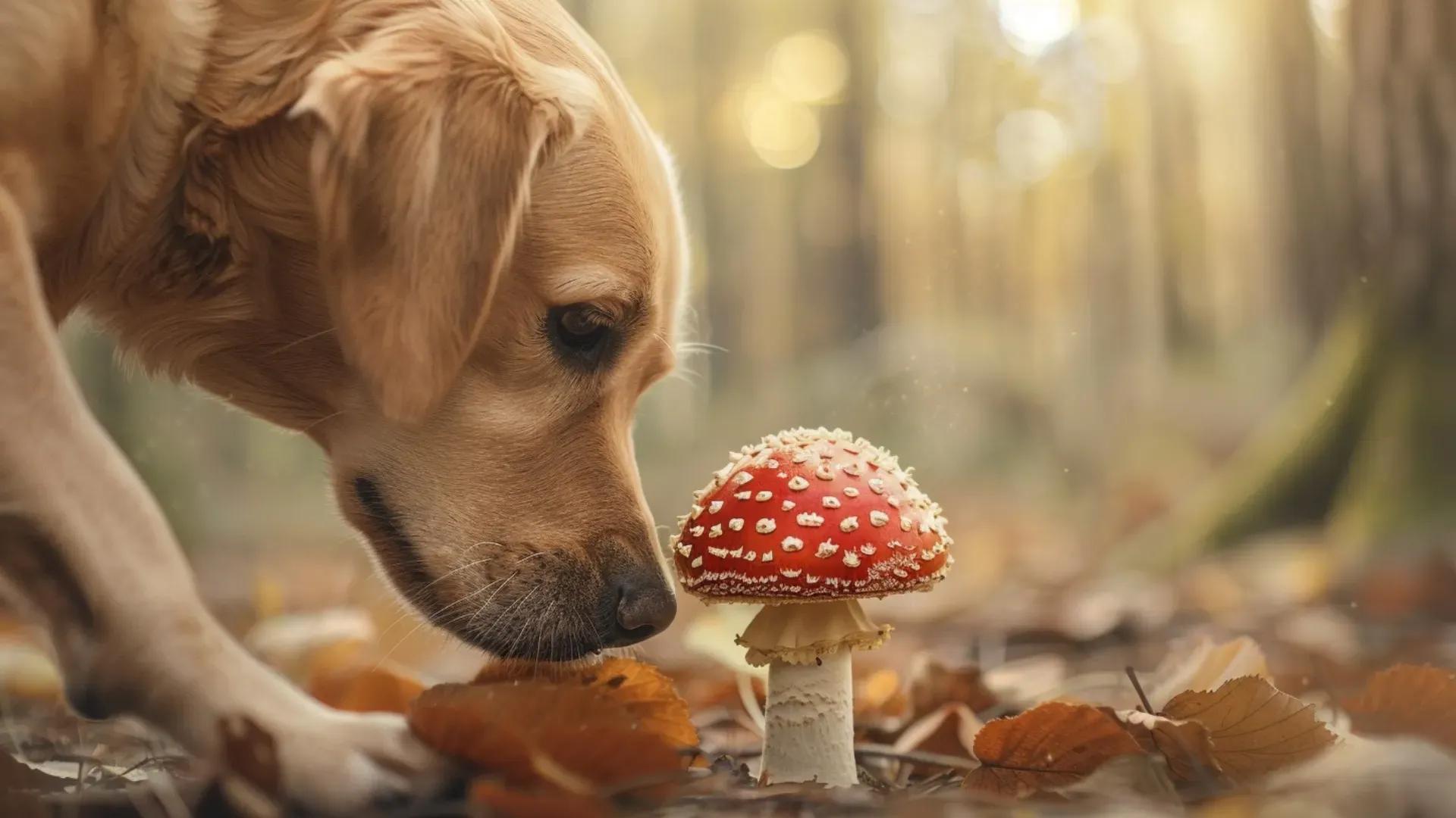 Les champignons et le chien