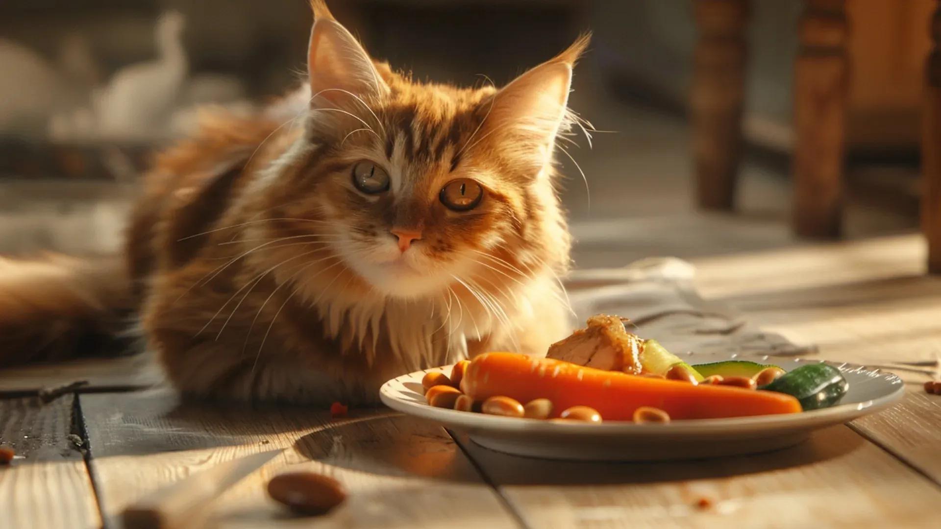 Nourriture humain chat