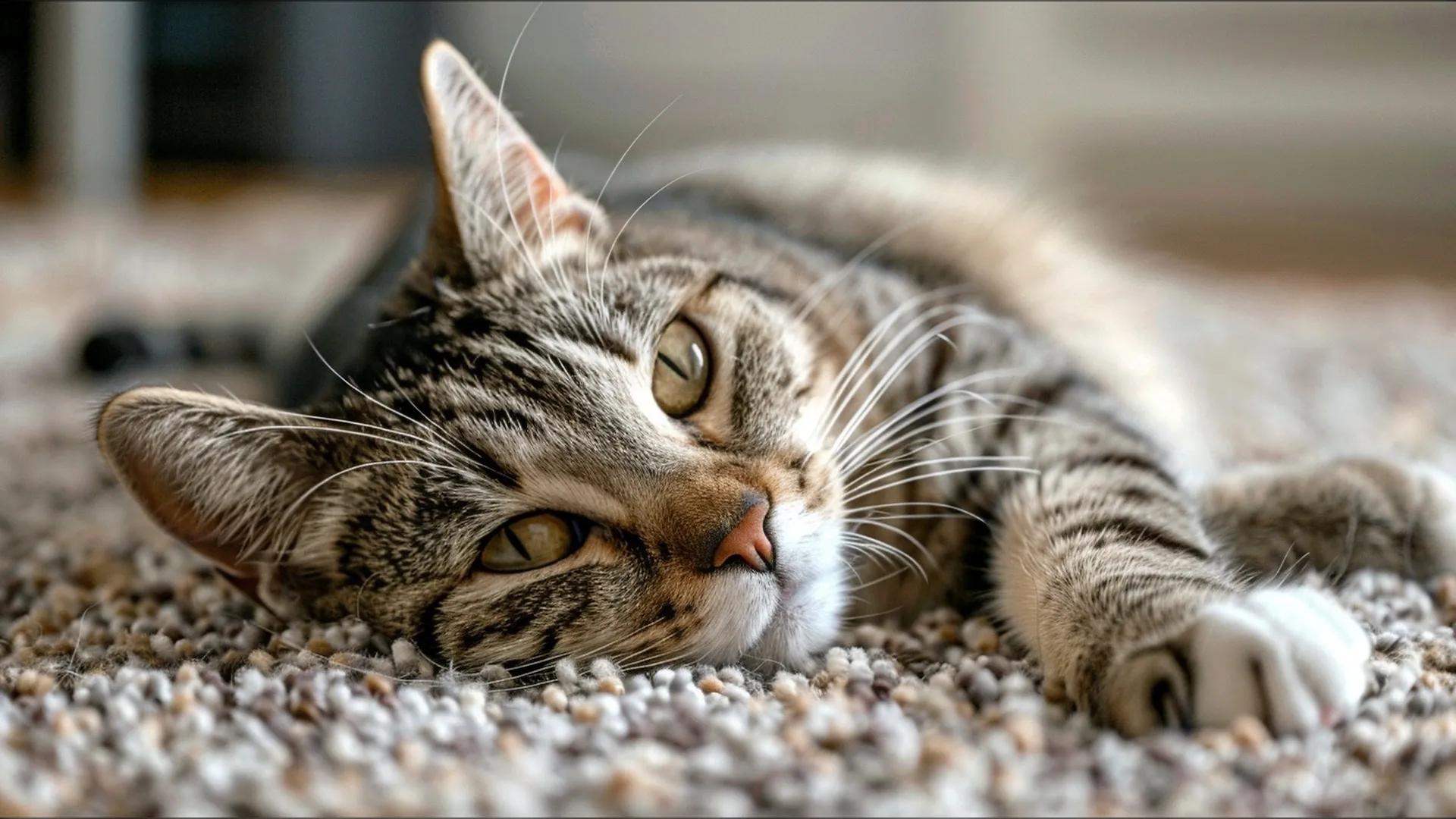 Chat qui se gratte