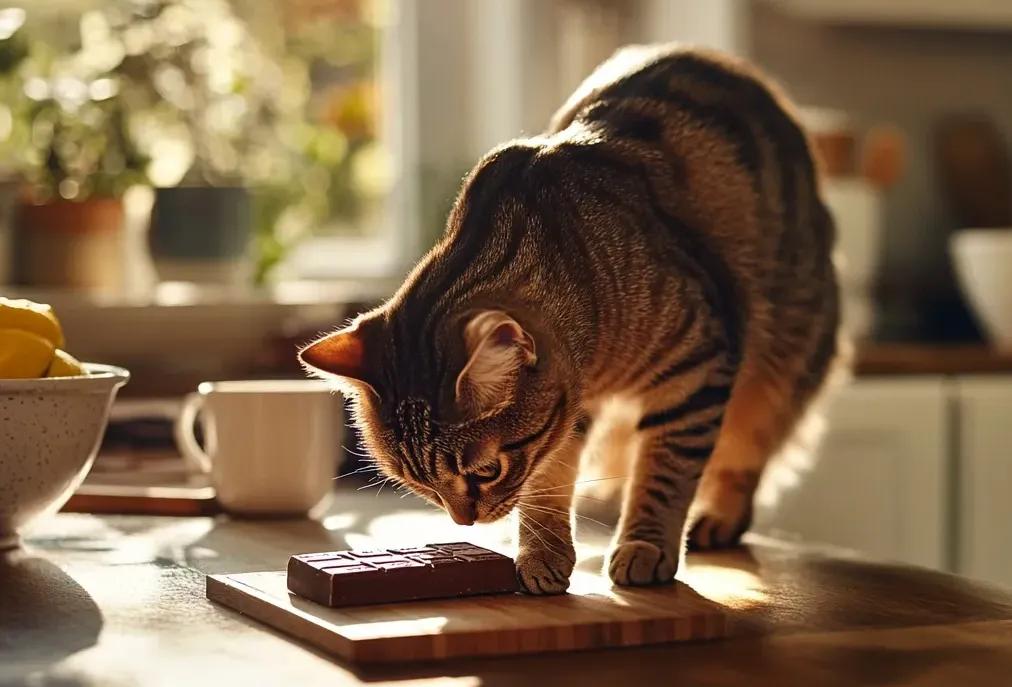 danger chocolat chat
